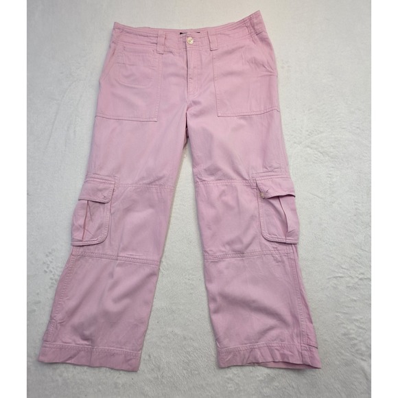 Lauren Ralph Lauren Pants - Lauren Ralph Lauren Pink Cargo Cropped Pants Women's Size 6 Wide Leg Utility